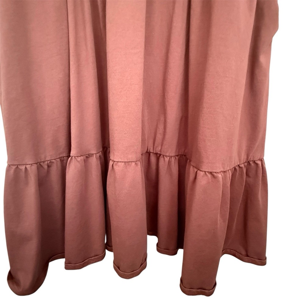 Torrid Brown Smocked Mini Dress Plus Size 2X Tiered Flutter Slv Cottagecore Boho - Picture 4 of 10